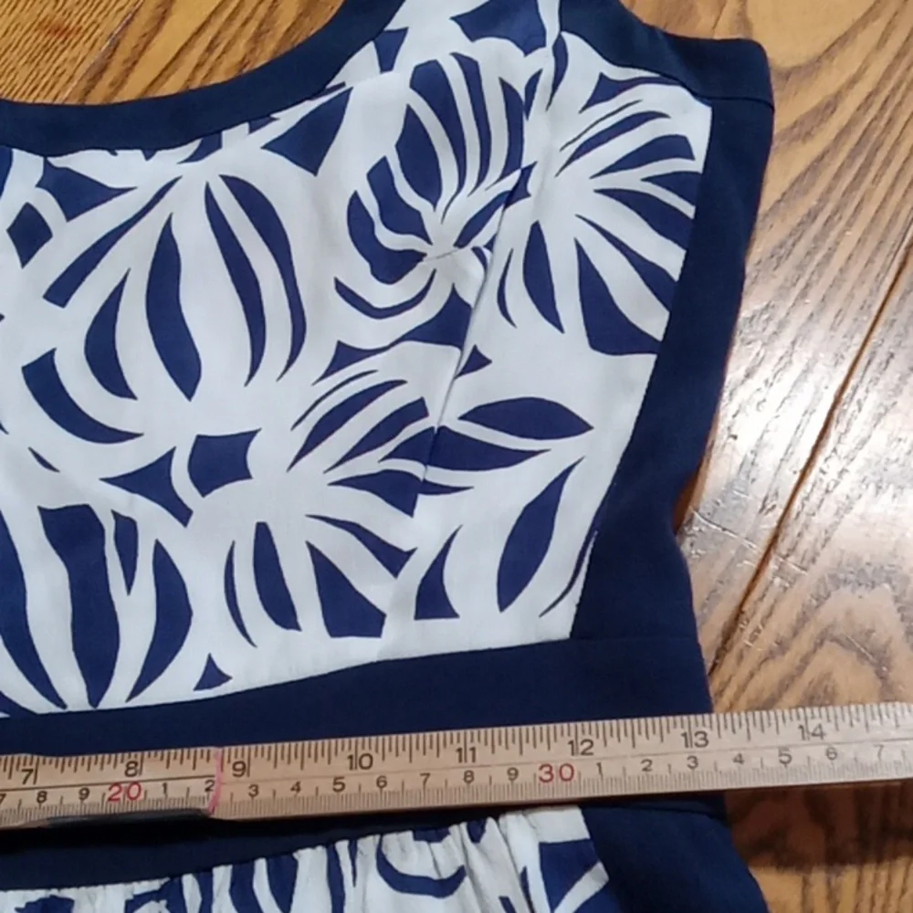 LILLY PULITZER DRESS 2 Womens NAVY BLUE WHITE New Summer Party Casual - Picture 10 of 12